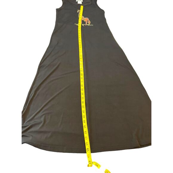 Vintage Black CoConut Bay Giraffe Maxi Dress - Size Small - Picture 9 of 10